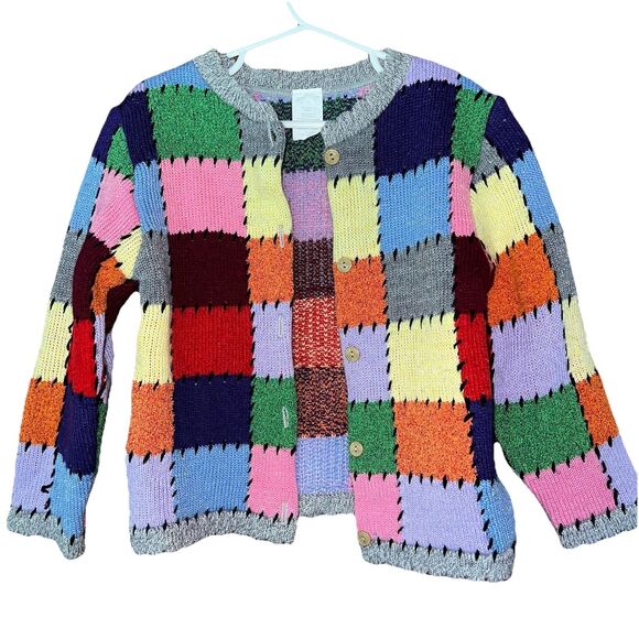 b.t. Kids Colorful Patch Sweater With Shirt Set 4T - Picture 6 of 9